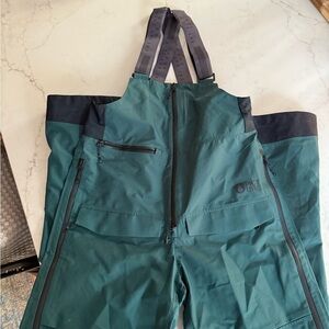 Men's Teal Picture Organic Clothing Ski / Snowboard Bib
